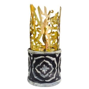 Black & Silver Ceramic & Metal Bukhurdaani.